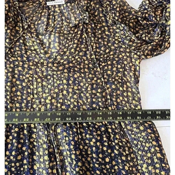 Ulla Johnson Fantine Midi Ruffle Dress Silk Blend Womens Size 0 Floral - Picture 13 of 14